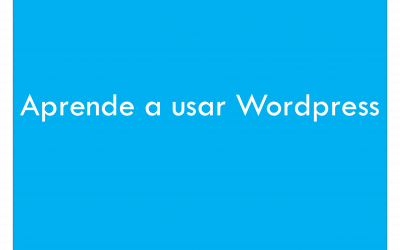 Aprende a usar WordPress